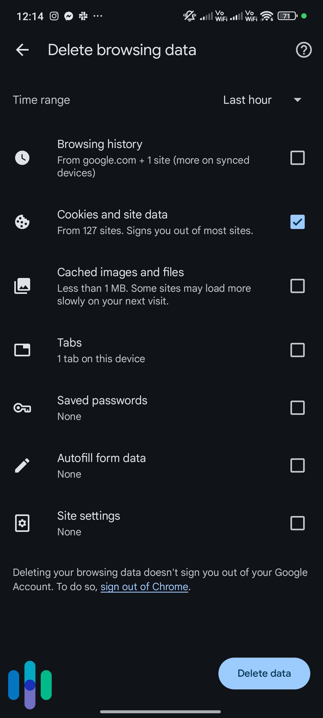 Clearing Chrome cookies on Android Clearing Chrome cookies on Android