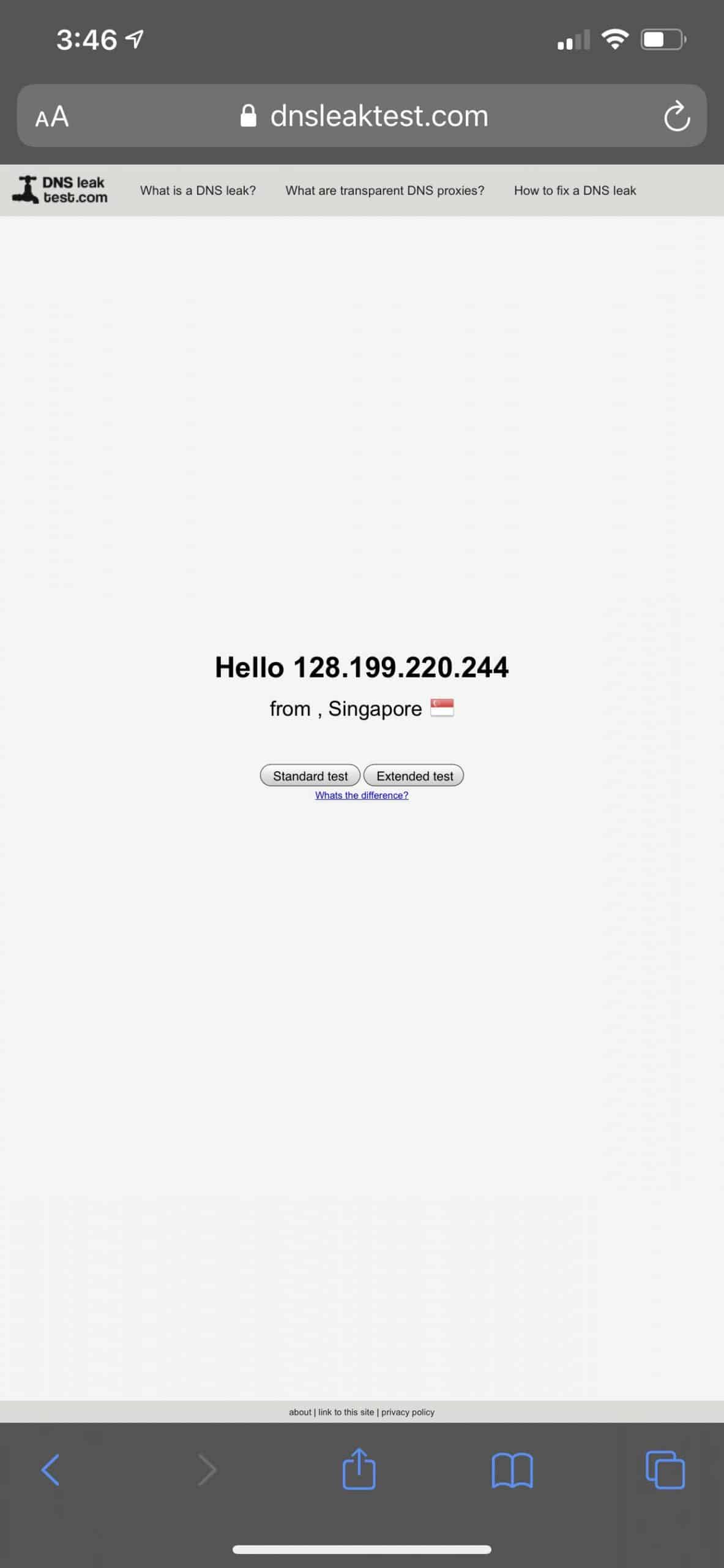 McAfee VPN - DNS Leak Test iOS McAfee VPN - DNS Leak Test iOS