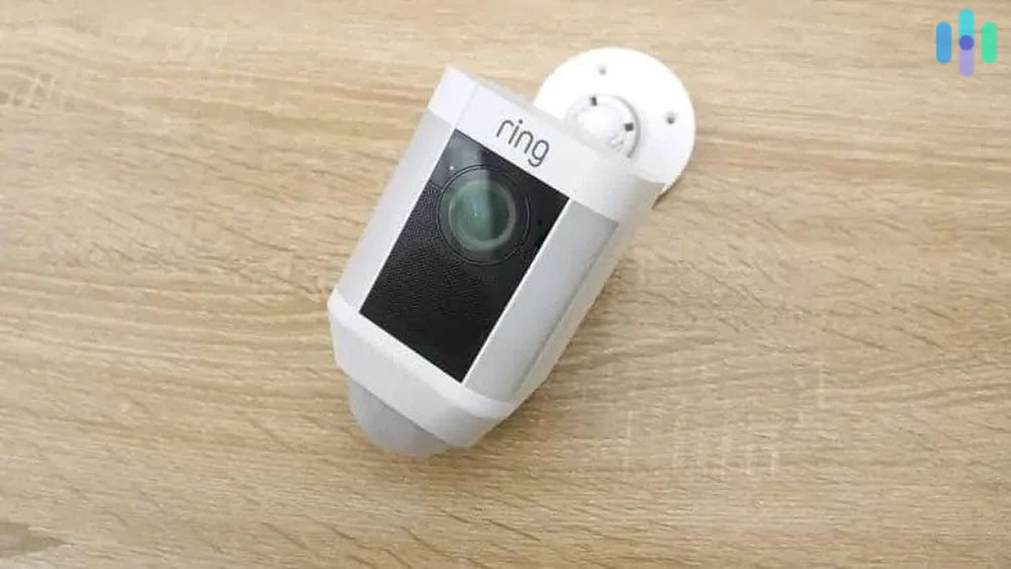 Ring Spotlight Camera on Table Ring Spotlight Camera