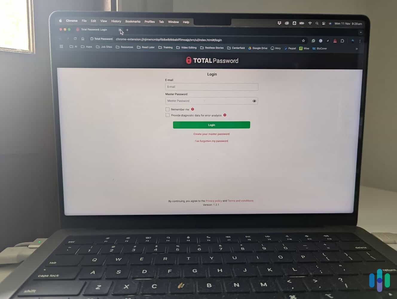 We logged into our Total Password account from the Chrome extension on our MacBook Pro. We logged into our Total Password account from the Chrome extension on our MacBook Pro.