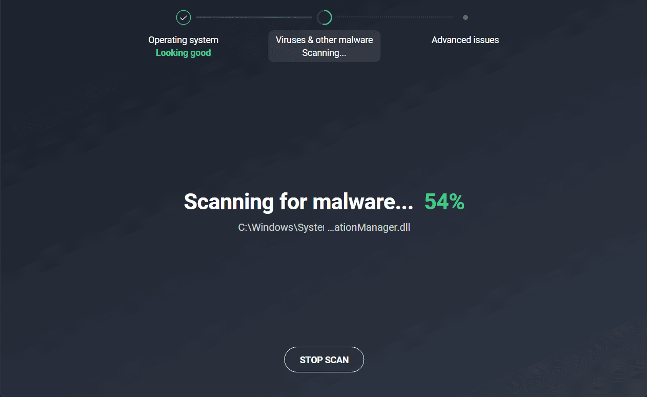 AVG initial Smart Scan AVG initial Smart Scan