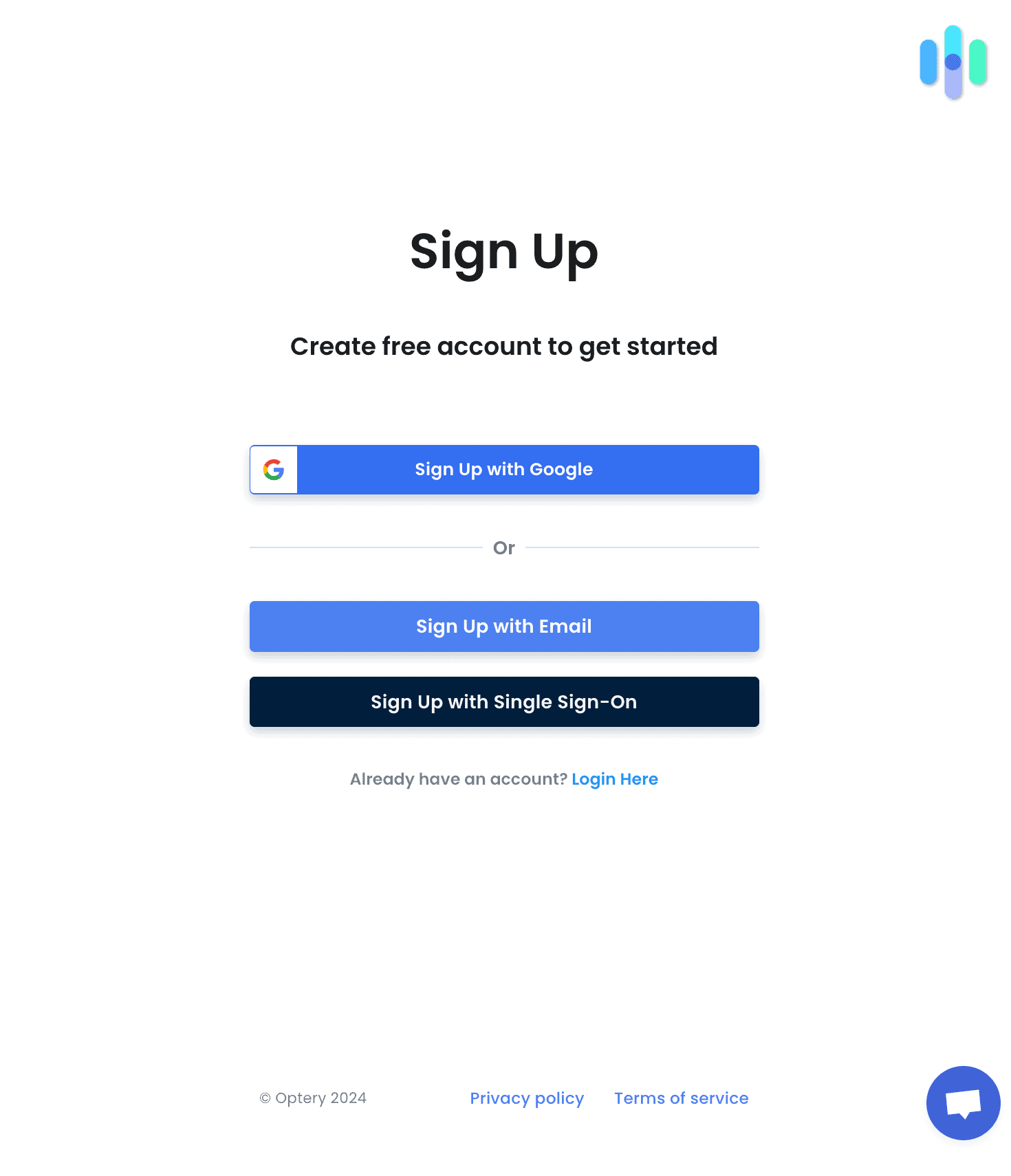 Optery sign up options Optery sign up options