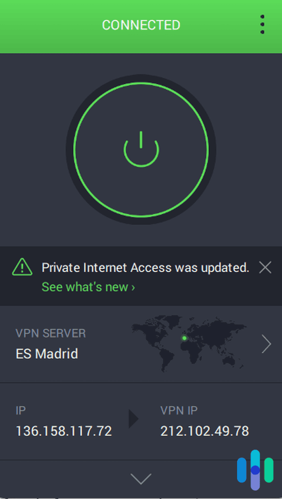 Private Internet Access connected to Madrid, Spain Private Internet Access connected to Madrid, Spain