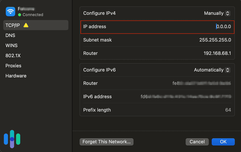 Manually changing your IP address on a Mac Manually changing your IP address on a Mac