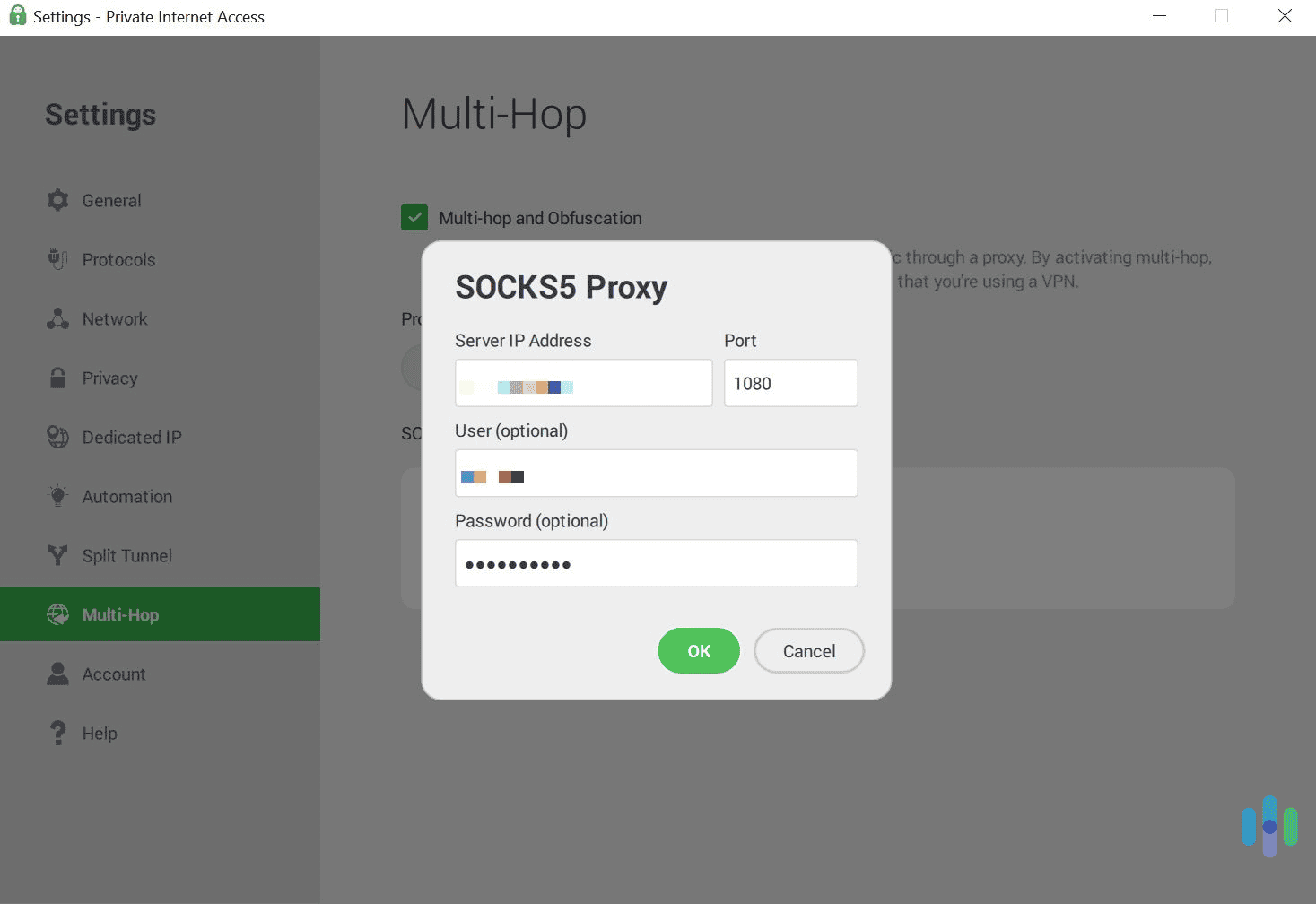 We spent less than three minutes on setting up the SOCKS5 proxy connection inside Private Internet Access’s Windows app. We spent less than three minutes on setting up the SOCKS5 proxy connection inside Private Internet Access's Windows app.