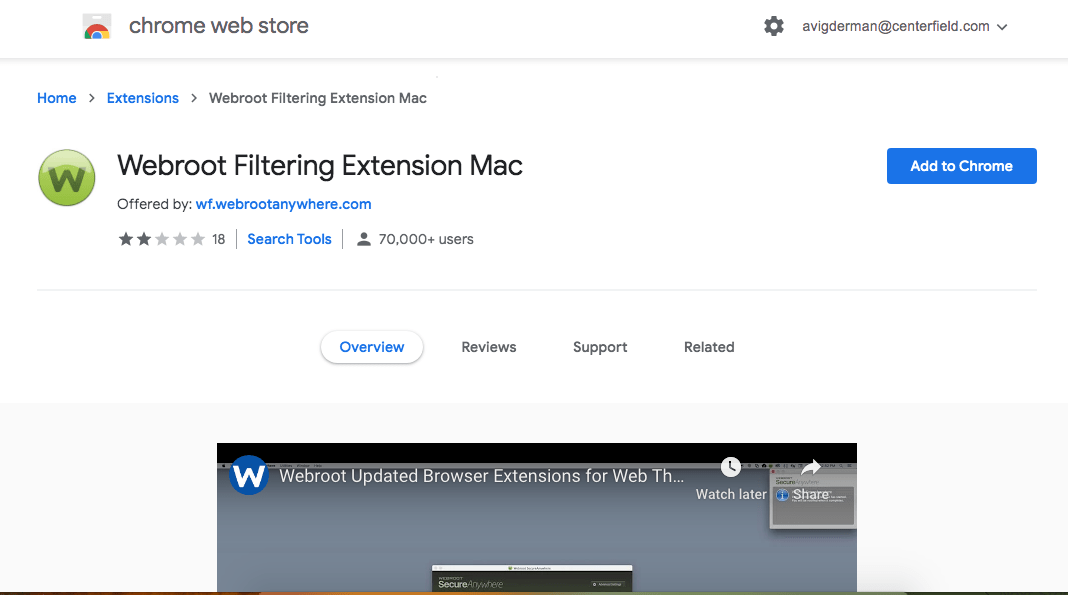 Webroot Chrome Extension Webroot Chrome Extension